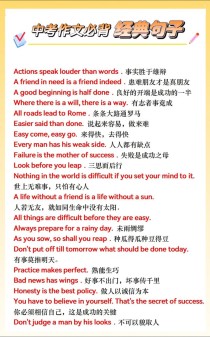 中考英语作文万能句子有哪些？