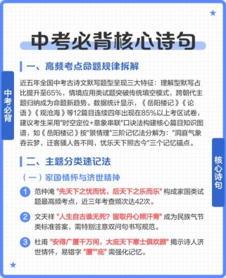 中考古诗背诵为何如此重要？