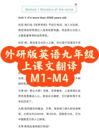 九年级上册英语外研版课文重点是什么？