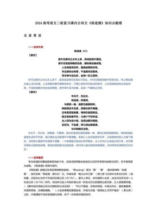 古诗词高中知识点总结