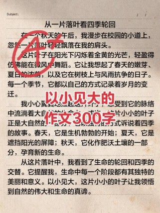 如何用小素材写出大主题的作文？