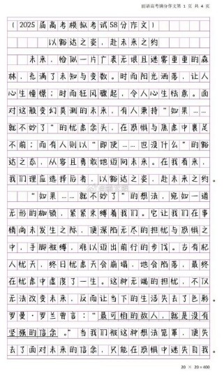 2025年高考满分作文