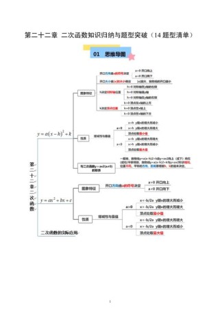 九年级函数知识点有哪些重点？