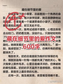 关于细节的作文600字