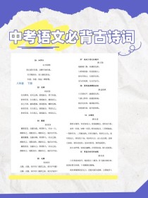 2025中考语文古诗文考什么？
