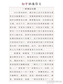 初中在语文课上作文