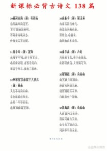 初中三年必背古诗有多少