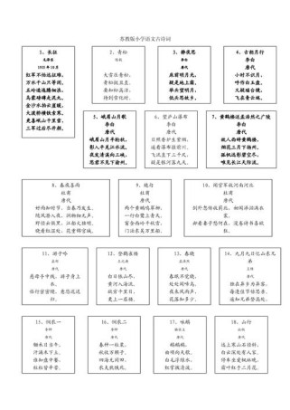 16年级古诗词苏教版有何教学重点？