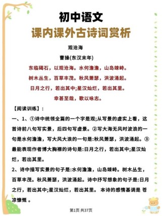 初中语文课外古诗词教学如何提质增效？