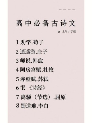 必修四考纲必背古诗文