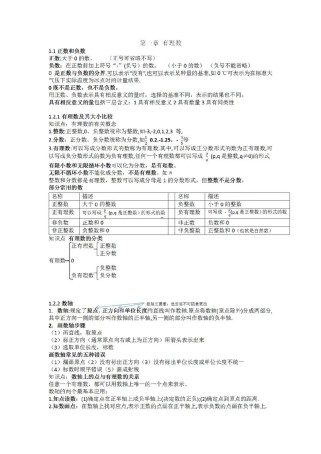 七年级上册数学第二单元核心知识点有哪些？