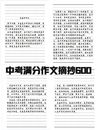 中考后600字作文，如何写出彩？
