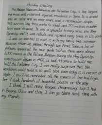 初二旅行英语作文