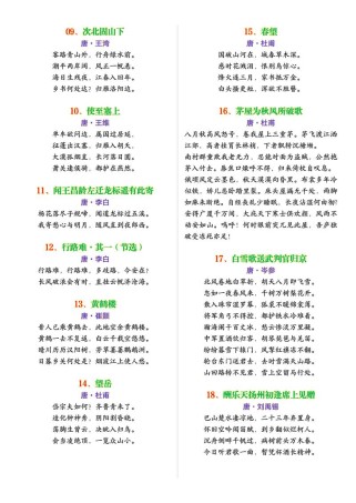 沈阳中考必考古诗文目录有哪些篇目？