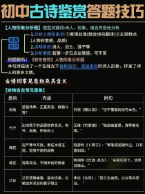 中考古诗词如何高效记忆？