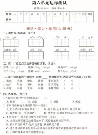 小学语文四年级上册基础训练重点是什么？