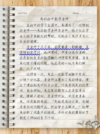 我的老师 作文初中