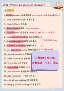 人教版八年级英语上册语法总结