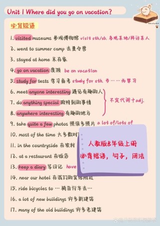 人教版八年级英语上册语法总结