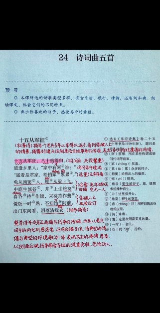 九下课外古诗有哪些重点篇目？