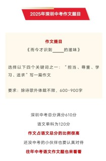 深圳2025语文作文考什么方向？
