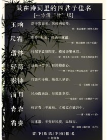 古诗语言风格词有哪些？