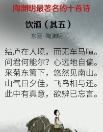 陶渊明饮酒诗中真意究竟指何？