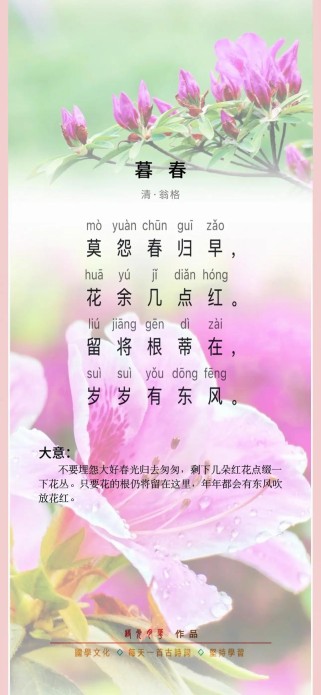 古诗暮春清翁格小视频