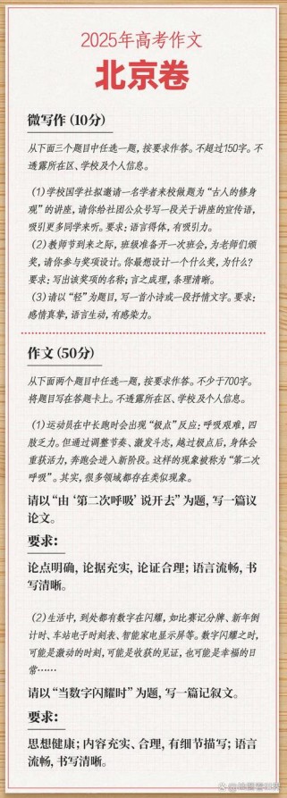 2025福建高考作文题会是什么？