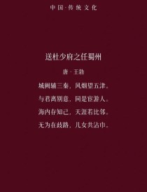 送杜府之任蜀州诗中蕴含何情？