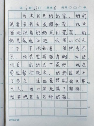 小学一年级的日记范文