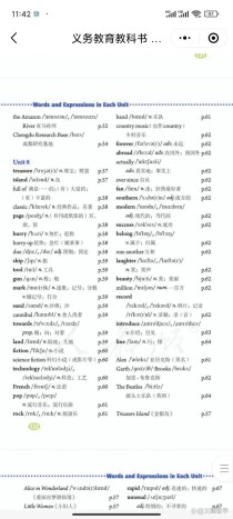 八年级下册单词英语单词