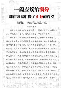 0分作文究竟写了什么，竟得零分？