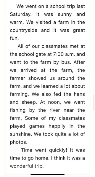 七年级下册期末英语作文怎么写？