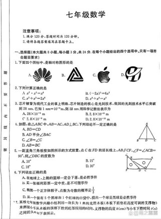 北师七年级数学期末试卷难点在哪？