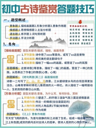 如何掌握古诗文鉴赏的21种方法？
