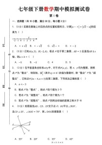 七年级数学下册考试试卷重点难点解析？