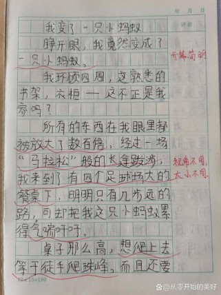 作文我变了600字，变的是啥？