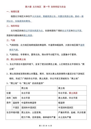 八年级下册地理知识点总结，重点难点有哪些？