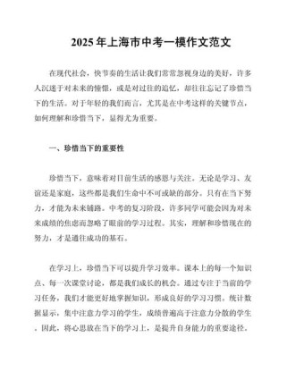 2025一模作文考了什么？难点与方向在哪？