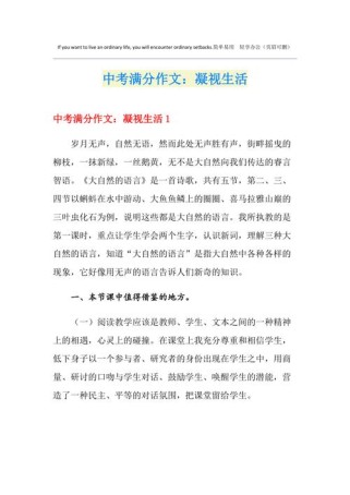 以凝视为话题的作文