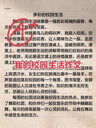 我眼中的学校究竟是什么样的模样？