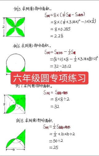 六年级圆的题怎么解？