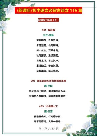 课标外古诗会进中考吗？