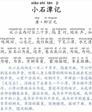 小石潭记古诗填空题答案是什么？