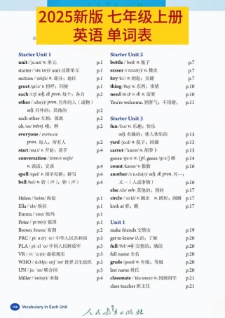 人教版七年级英语词组有哪些核心考点？