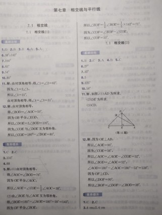 七年级数学作业答案集正确吗？