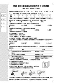 九年级化学上册期末试卷
