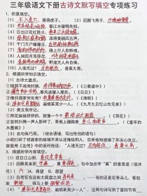 古诗春望填空题考点有哪些？