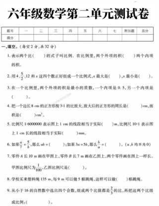 六年级数学下册第二单元试卷难点在哪？